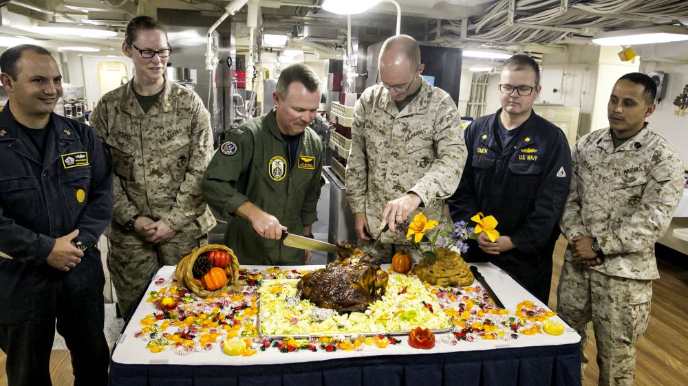 Navy Serves Thanksgiving Feast for Those Who Serve